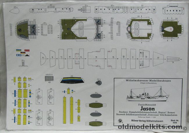 Wilhelmshaven 1/250 Jason Freighter / Motorship, 1018 plastic model kit